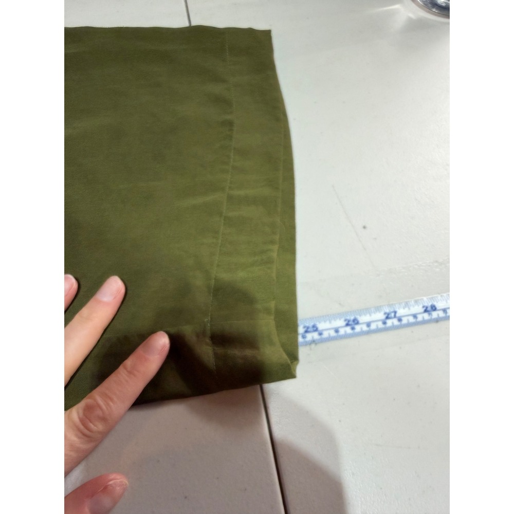 NWT Ralph Lauren Wide Leg Pants Women 10 Olive Green Cropped Boho Earthy Chic - Picture 8 of 9